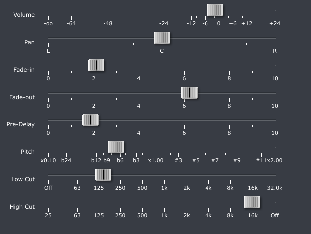 Playback parameters