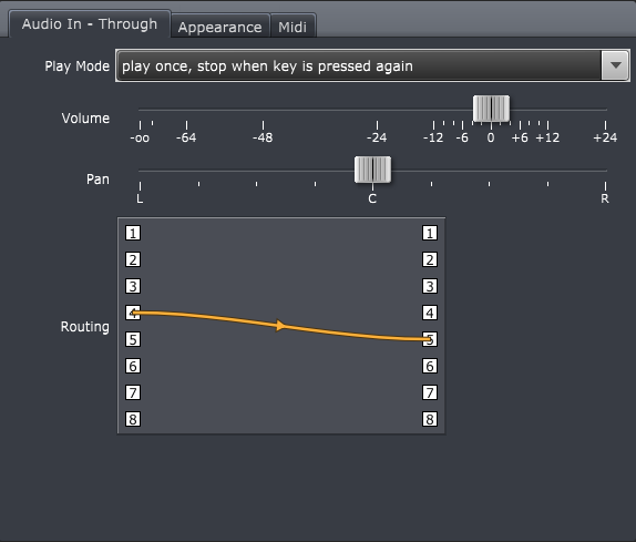 Audio In Through Settings